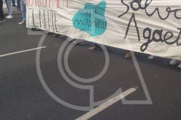 Telde se dejó ver en la protesta contra el macromuelle de Agaete (Foto TA)